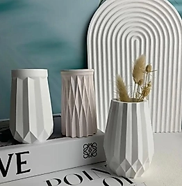 TEEMAMM BETON DÖKÜM VAZO EV MİNİMALİST DEKORASYON AKSESUARLARI